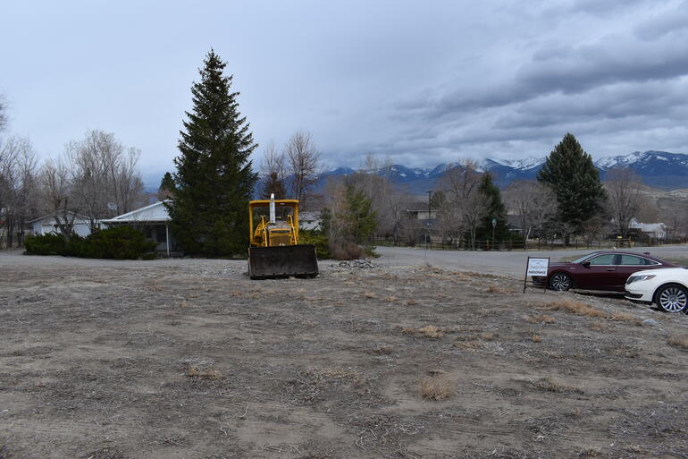 The loader is ready for John Cranney to start digging the foundation.