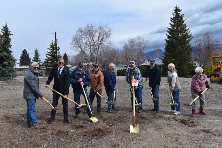 Salmon Church and community members break ground