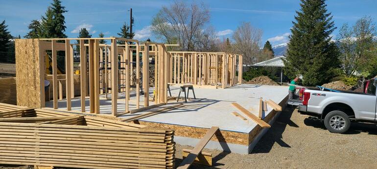 Framing the new parsonage