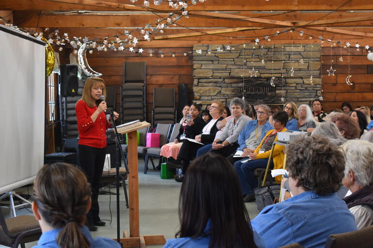 100 ladies attended to hear Brenda Walsh