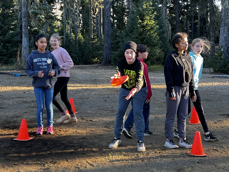 students playing capture the flag