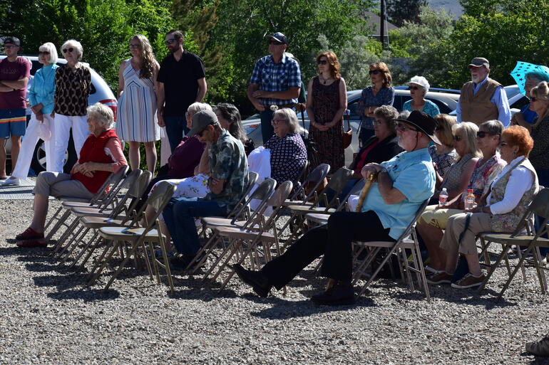 Attendees at the open house