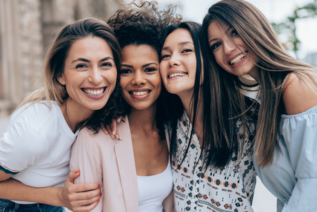 A group of smiling women