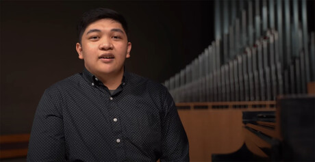 Portrait of piano performance student