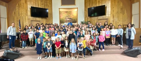 Riverside Christian School students celebrate baptism.