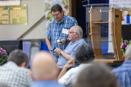 Milford Terrell, outgoing Camp Ida-Have board chairman, shares the mission and work being done at the camp the last four years. At the 55th Regular Constituency Session of the Idaho Conference on Sunday, September 17, 2023, on the campus of Gem State Adventist Academy, in Caldwell, Idaho.