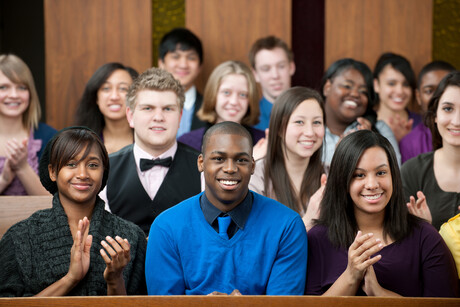 Diverse group of young people