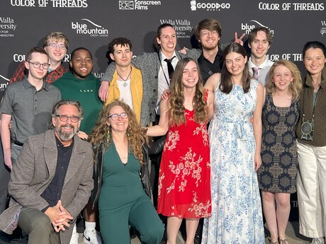 group photo of WWU students attending the Sonscreen Film Festival 