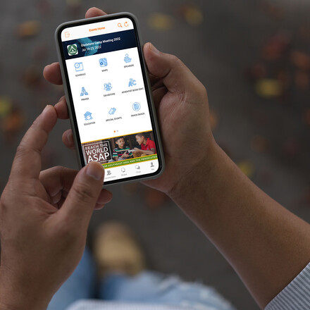 Gladstone camp meeting app in use