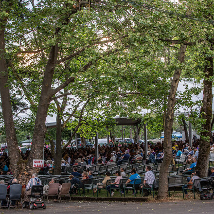 people listening to camp meeting