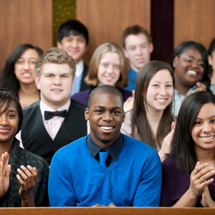 Diverse group of young people