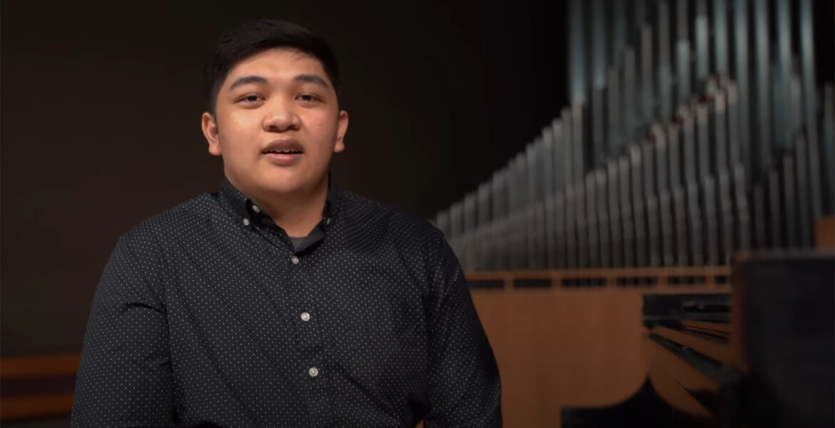 Portrait of piano performance student