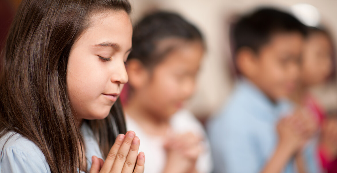 Children praying